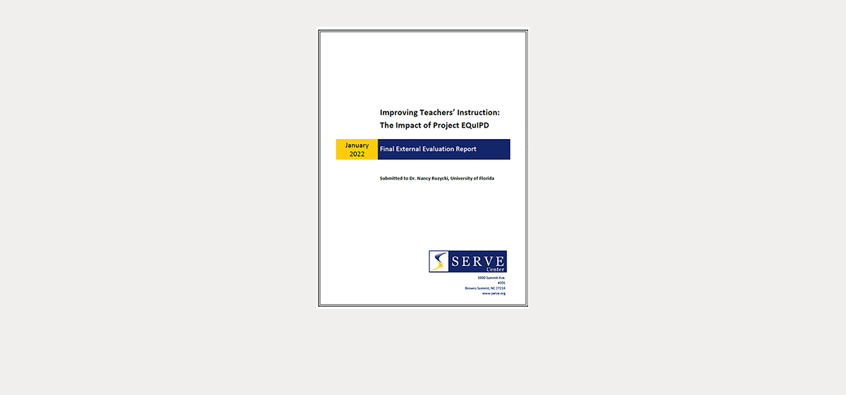Improving Teachers' Instruction full report cover