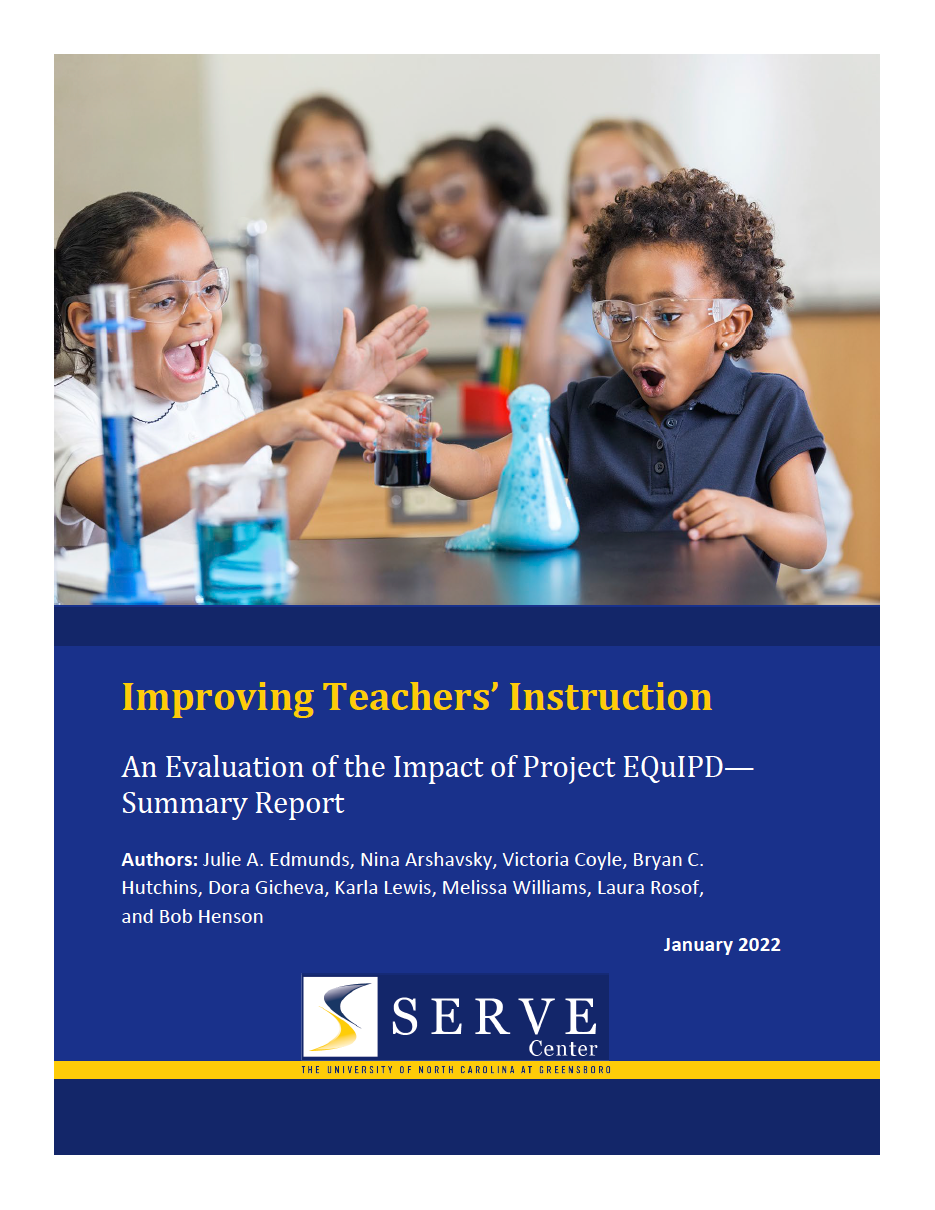 Improving Teachers’ Instruction: The Impact of Project EQuIPD Executive Summary